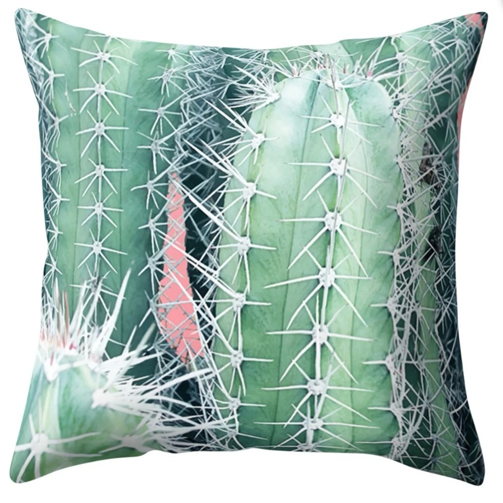 Set Of 2 Cactus Print Pillow Covers